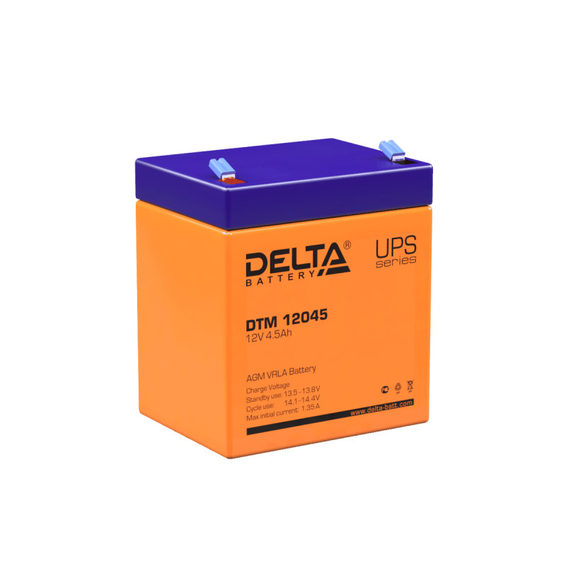 Аккумуляторная батарея DTM12045 12В 90х100х70мм 4,5Ач Delta