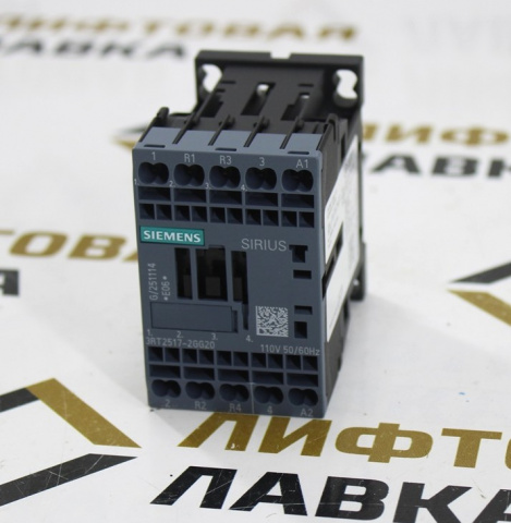 Контактор 110VAC 12A 2NO+2HC 3RT2517-2GG20 Siemens