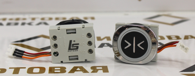 Модуль кнопочный красная подсветка "Закрытие" F6-LENS 3 PIN BUT-SAN