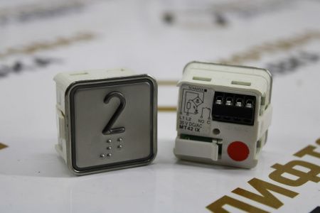 Модуль кнопочный красная подсветка "2" MT42RUS Schaefer