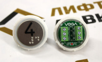 Модуль кнопочный VEGA Venus "4" красная подсветка (разъем MLEP)
