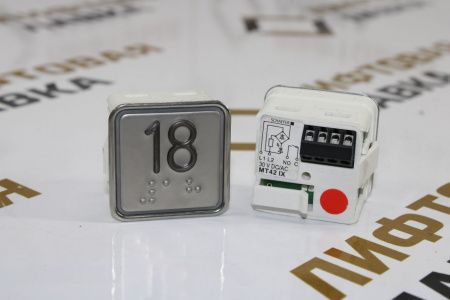 Модуль кнопочный красная подсветка "18" MT42RUS Schaefer