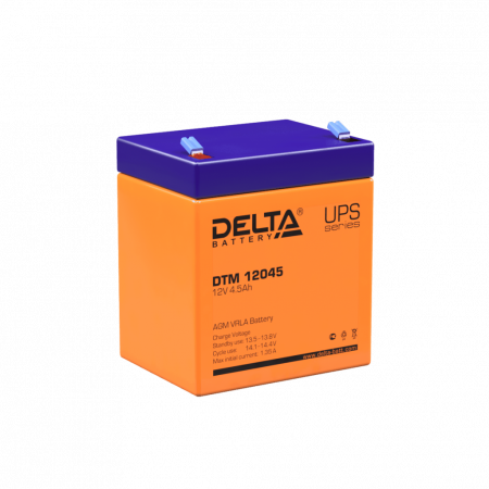 Аккумуляторная батарея DTM12045 12В 90х100х70мм 4,5Ач Delta