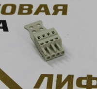Разъем (розетка) MCS с пластиной разгрузки натяж. 4 конт. шаг 5мм 450604/100 SUPU